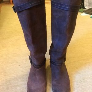 Frye Tall engineer boots with adjustable strap